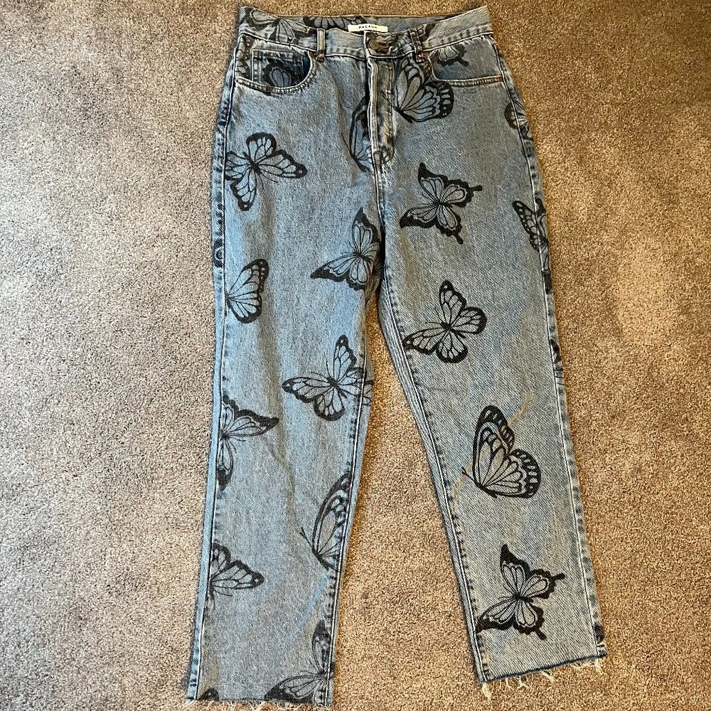 Pacsun Butterfly style high rise jeans